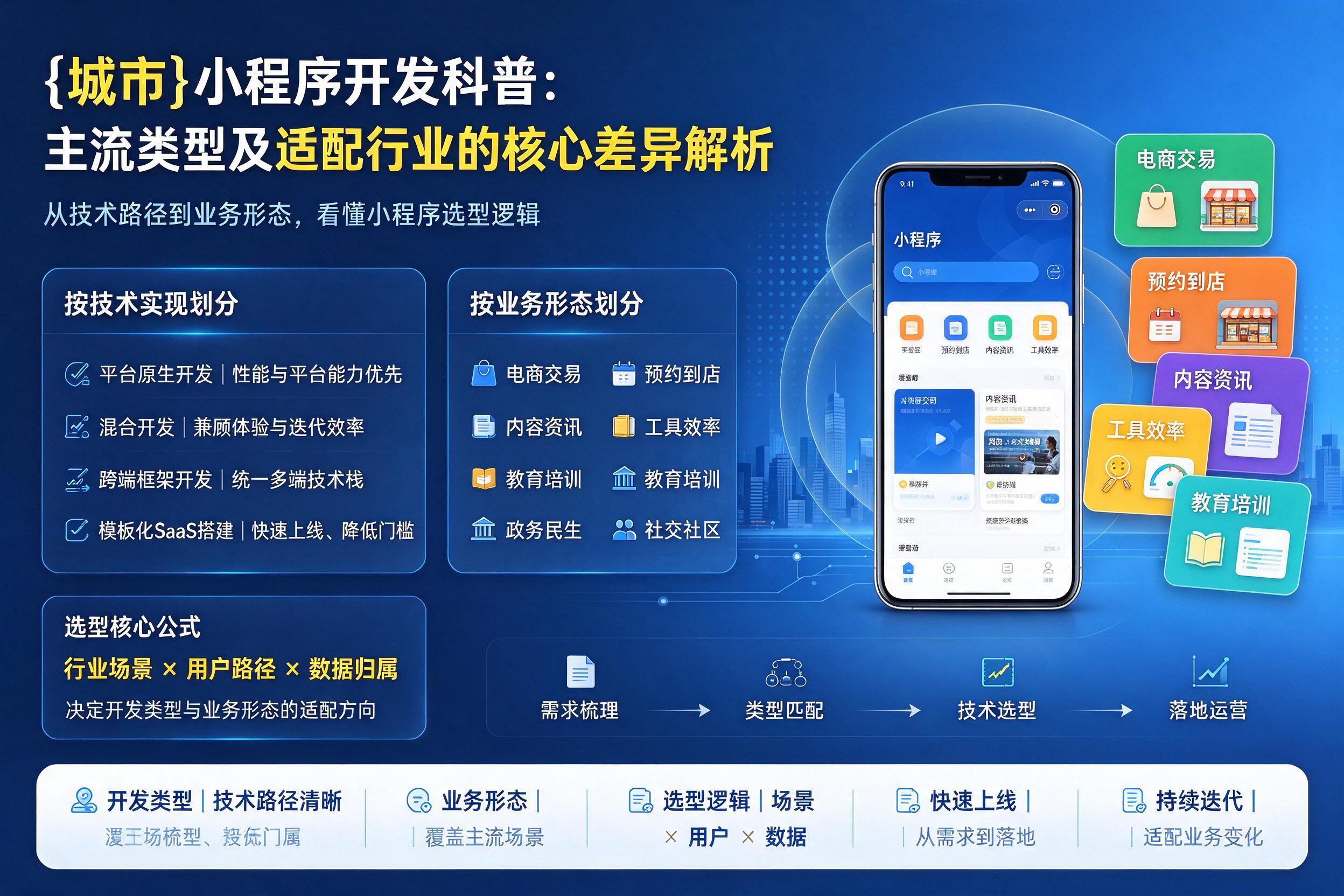 万宁小程序开发科普：主流类型及适配行业的核心差异解析